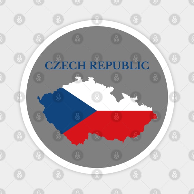 Czech Republic, Czechia Map Flag Magnet by maro_00